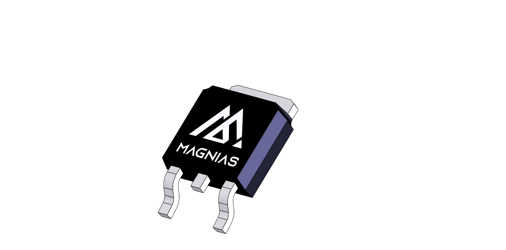 TO-263 3D package render